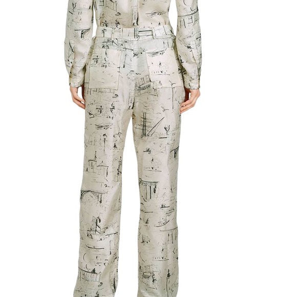 BURBERRY Landmark Silk Jumpsuit size 2 - Picture 4 of 11